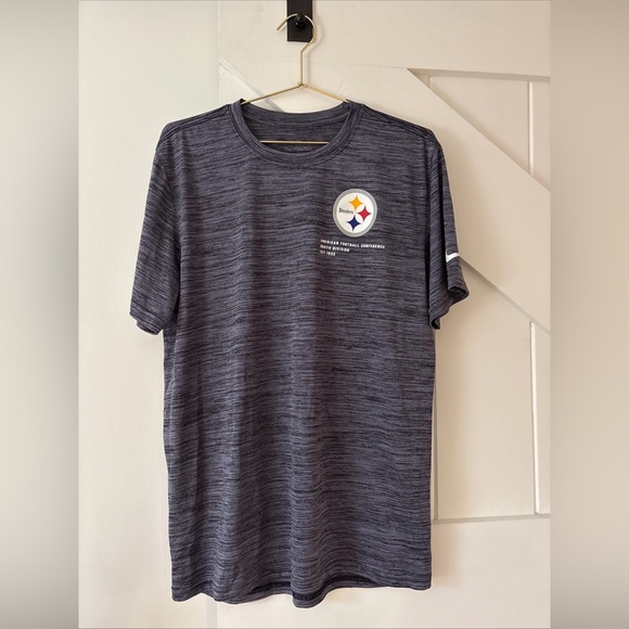 Nike Pittsburgh Steelers Velocity LC Short Sleeve T Shirt Heather Pattern Medium - Picture 2 of 13